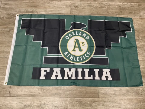 Oakland Athletics Flag 3x5 ft Huelga Bird Norte UFW Raza Los A’s Bat Area 2021 Cover