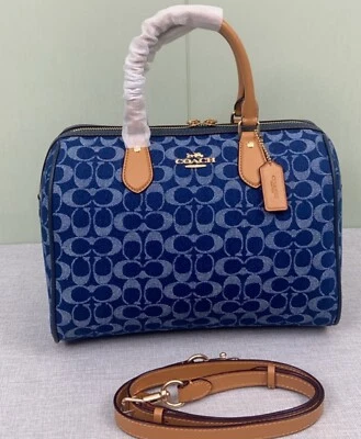 Rowan Large Satchel Bag Signature Canvas CY699 outlet New - Image 1 of 4