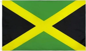 NEW Jamaica National Flag 3x5 Ft Outdoor Banner Double Sided Metal Grommets - Picture 1 of 9