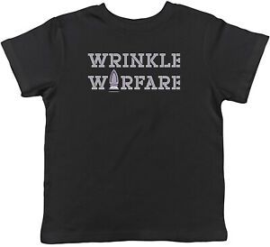 Funny Ironing Kids T-Shirt Wrinkle Warfare Iron Press Childrens Boys Girls Gift