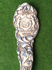 RARE! Missouri State Seal Grizzly Bears Mule Sterling 5 5/8" Souvenir Spoon