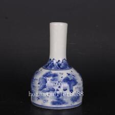5" Chinese Blue White Porcelain Pottery Flower Shake the bell Zun Bottle Vase