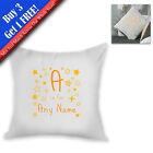 Personalised Cushion, Letter Is For Name Design In Yellow