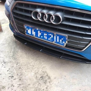 FRONT BUMPER LIP SPLITTER SPOILER UNIVERSAL BUMPER SPOILER GLOSS BLACK FOR AUDI - Picture 1 of 5
