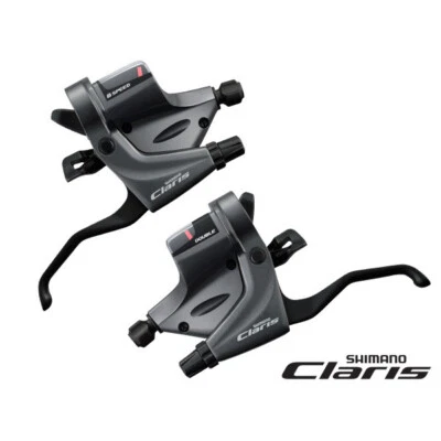 Shimano Claris ST-RS200 Rapidfire Plus 2 x 8 Speed Flat Bar Shift Set - Image 1 of 2