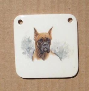Boxer Hund Keramik Fliese Ornament 2 1/4 in Quadrat Neu - Bild 1 von 2