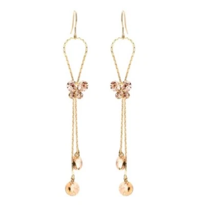 Made With Swarovski Crystals The Nabila Long Butterfly Earrings  S1 - Image 1 of 4