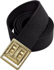 100% Cotton Web Belt with Open Face Buckle Military Heavy Duty Thick Webbed Belt