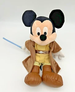 Disney Parks Jedi Mickey Mouse Star Wars Plush 14” Obi Wan Kenobi no sound - Picture 1 of 7