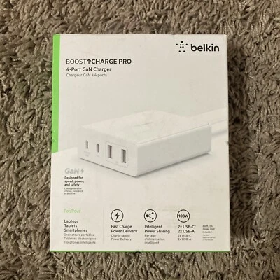 Belkin 4 端口 GaN 充电器 108W (WCH010DQWH) — 第 1/4 张图片