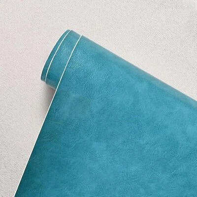 Selbstklebender Leder Ölwachsmaterial Geeignet Sofa Reparieren Blau Neu - Bild 1 von 4