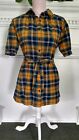 Heritage 1981 S/P 100% Cotton Flannel Plaid Top Gold W/Darks S/S