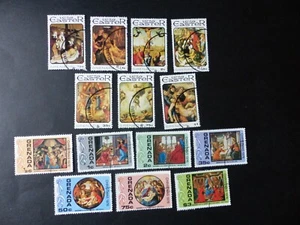 7 Diff. 1976 Easter & 7 Christmas CTO Used Genuine Postage Stamps from GRENADA - Picture 1 of 2