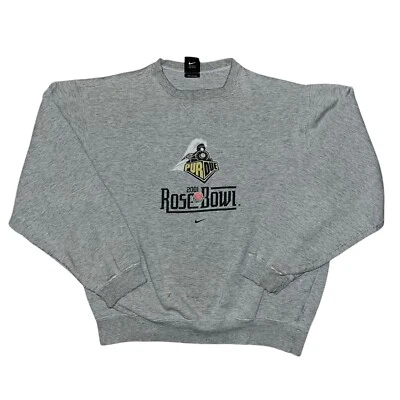 Sudadera De Colección Y2k Nike Center Swoosh Purdue Boilermakers 2001 Rose Bowl Mediana Foto 1 de 4