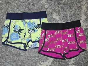 Girls justice 2 Pairs Lined Running shorts size 8 new Floral & Logo - Picture 1 of 2