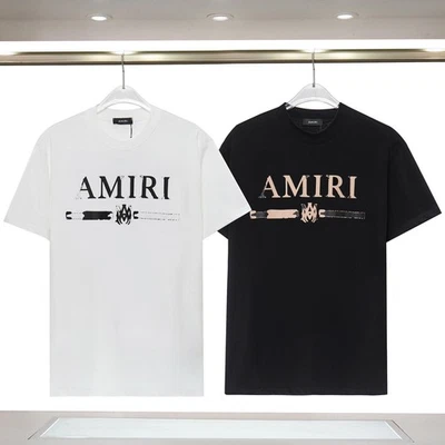 Amiri short-sleeved print amiri letter logo teen loose short-sleeved T-shirt