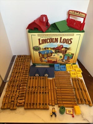 Lincoln Logs Rocky Mountain Ranch Structures Complete but *Missing Figures - Image 1 of 4