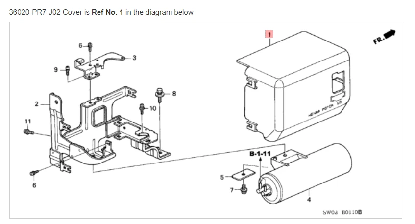 Cubierta de dispositivo de control de cubierta NSX genuina OEM HONDA ACURA ☆ 36020-PR7-J02 ☆ Foto 1 de 1