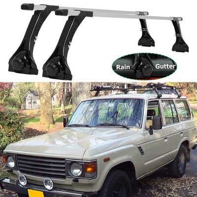Багажник на крышу 63 дюйма для Toyota Land Cruiser поперечные штанги водосточный желоб грузовой каяк велосипед - Изображение 1 из 4