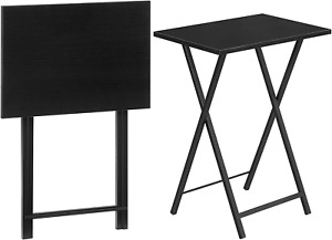 Set of 2 Folding Side Tables for Small Spaces TV Tray Table Portable *BRAND NEW*