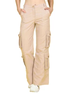 Girls Regular Fit Mid-Rise Easy Wash Cargos - Picture 1 of 6