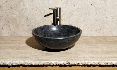 Fregadero de baño de granito de 14" de zafiro azul VR-14 5" de alto  Foto 1 de 4