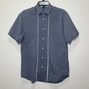 Cubavera Men’s Button Down Short Sleeve Embroidered Shirt Size Small Gray - Picture 1 of 8