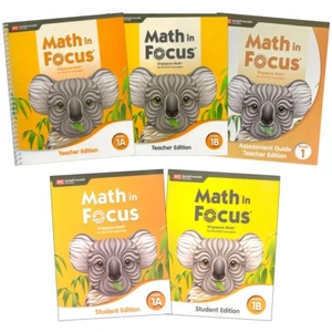 Grade 1 Math in Focus 2020 Homeschool Curriculum Student Teacher Edition Tests - Imagen 1 de 1