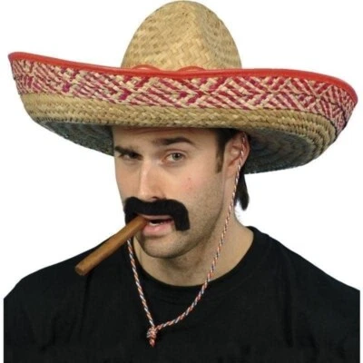 Sombrero Straw Hat Adult Brown 18inch Diameter - Image 1 of 2