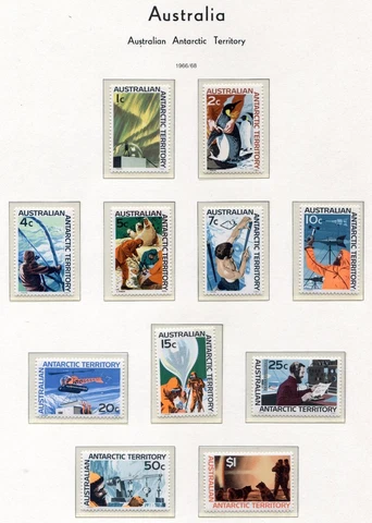 AUSTRALIAN ANTARCTIC 1966 MNH Definitives 11v  s3412a Cover