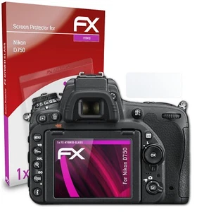 atFoliX Verre film protecteur pour Nikon D750 9H Hybride-Verre - Photo 1/5