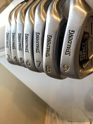 Spalding Tour Impact Oversize Irons Set 3-9 Medium Firm Graphite Golf Clubs Rh - Image 1 of 4