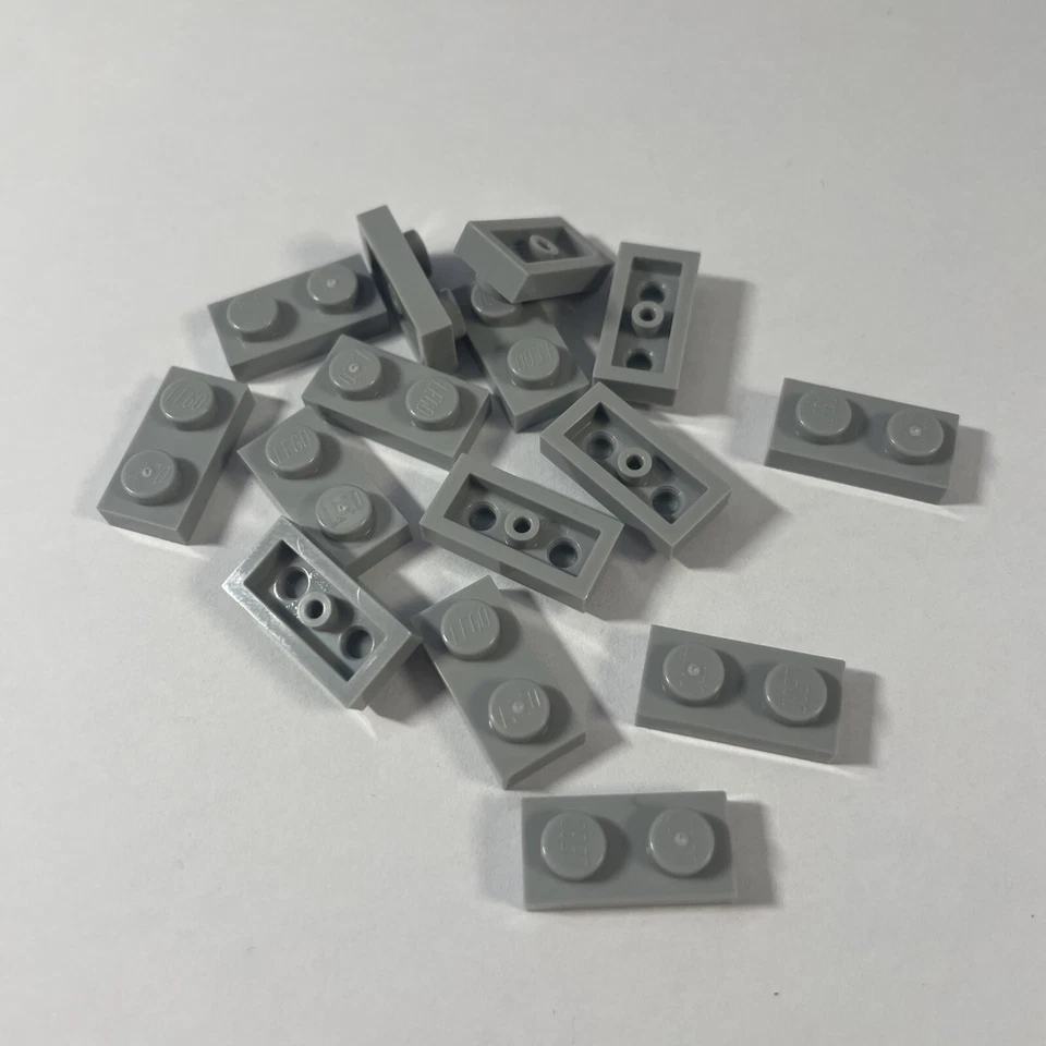 15x Lego® Classic City Platte 1 x 2 3023 Light Bluish Gray Basis Neu New - Bild 1 von 1