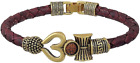 premium Lord Shiva Wrist Band Spiritual Brass OM Rudraksha Bracelet Kada For Men