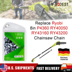 Replace 8" Ryobi P4360 RY40050 RY43160 RY43200 Chainsaw Chain 3/8"LP .043" 33DL - Picture 1 of 12