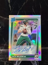 2021 Donruss Optic Holo Zach Wilson Rated Rookie Auto /125 NY JETS