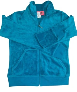Juicy Couture Youth Girls Jacket Frenzy Velour Basics Size XS/P Teal NWT - Picture 1 of 3