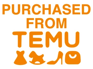 CALCOMANÍA DE VINILO 'COMPRADA EN TEMU' PARA VENTANA DE CASA DE COCHE FURGONETA DIVERTIDO ESLOGAN BROMA GROSERA - Imagen 1 de 2