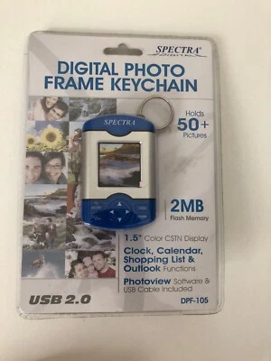 Spectra Digital Photo Frame Keychain, Holds 50+ Pix/2MB Flash Mem./1.5" Display - Image 1 of 4