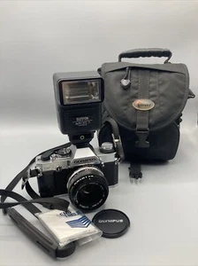 Vintage Olympus omG 35mm W/sunpack 322d Flash - Picture 1 of 14