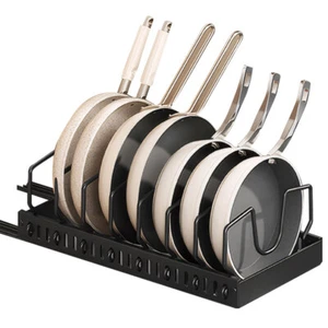 Pull Out Pot Lid Holder Kitchen Pots Pans Organizer Sliding Lid Holder Pan Rack - Picture 1 of 9