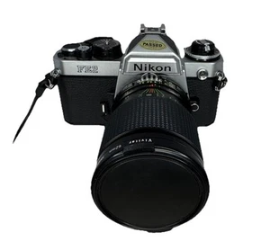 Nikon FE2 SLR 35mm Film Camera Chrome with Accessories and Lens - Picture 1 of 24