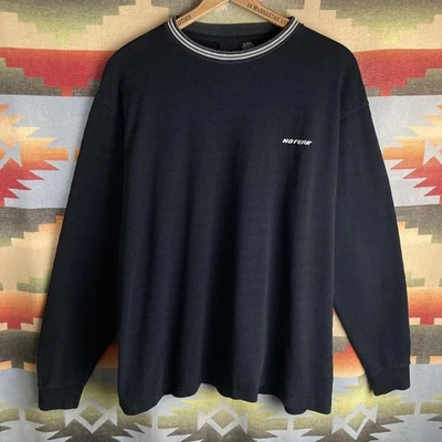 Camiseta De Colección Años 90 No Fear Bordada Negra Tejida Manga Larga Para Hombre XL EE. UU. Foto 1 de 4