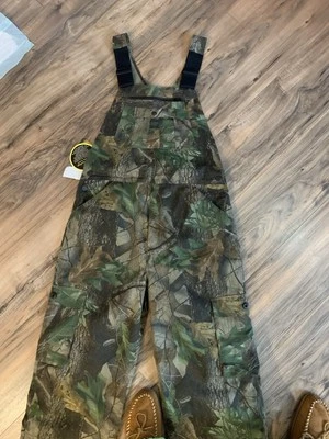 Vtg Liberty Overalls Mens 34 Realtree Hardwoods Camo Pockets Hunting NOS NWT - Image 1 of 4