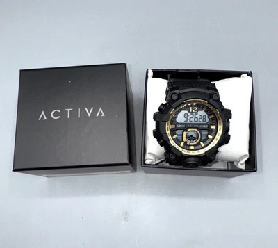Reloj deportivo digital Activa X Invicta para hombre 52 mm negro/dorado ACW432-003 Foto 1 de 4