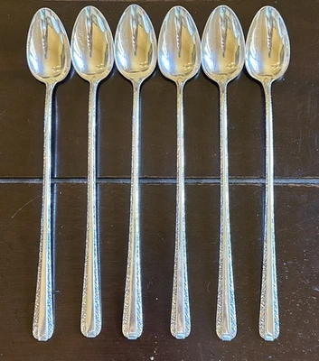CANDLELIGHT by Towle Sterling Silver Iced Tea Spoons Set of 6 No Mono - Image 1 of 4