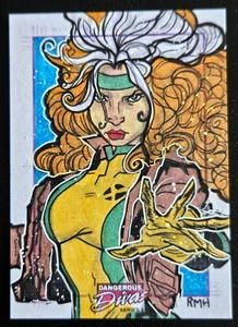 ROGUE 2014 Marvel Dangerous Divas 2 SketchaFEX Sketch Card Rich Hennemann 1/1 - Picture 1 of 2