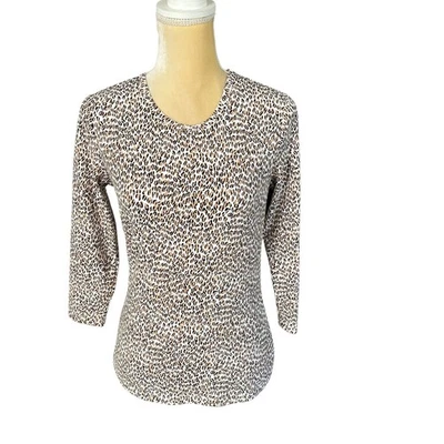 Топ J McLaughlin Catalina ткань эластичный анималистический принт размер XS новый - Изображение 1 из 4