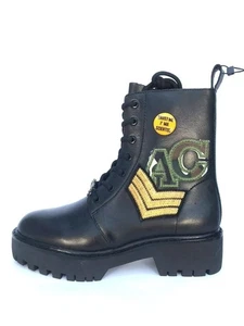 Zara Leather Military Ankle Boots UK5 EUR38 US7.5 RRP £110 - Picture 1 of 9