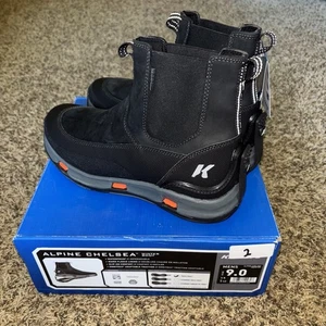 Korkers Men's Alpine Chelsea Outdoor Boots with TrailTrac Sole Black Size 9 - Picture 1 of 7